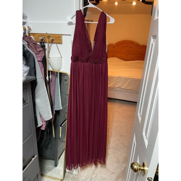 Azazie Wine Bridesmaid Dress - Picture 3 of 5